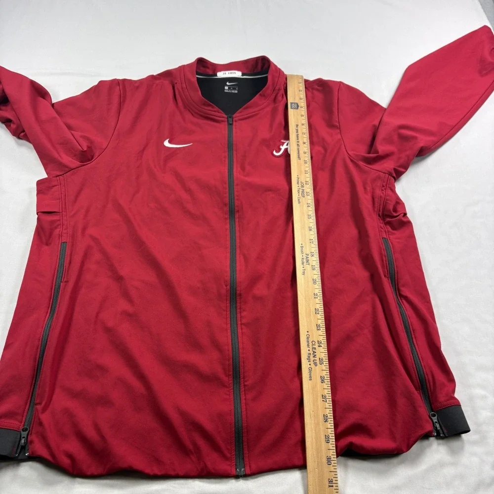 Alabama Crimson Tide Nike Jacket Mens XL Red Player Issued Full Zip NCAA